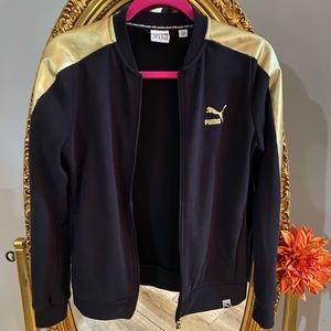 Black and Gold Puma Sweater